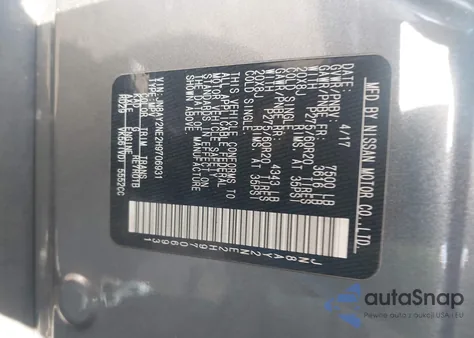 2017 Nissan Armada Platinum z USA, uszkodzony, nr VIN JN8AY2NE2H9706931